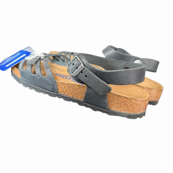 Birkenstock EUR 41 Narrow Normal Bali Soft Footbed Sandals Black Oiled - Picture 6 of 10